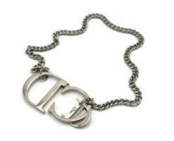 Christian Dior CHRISTIAND DIOR By JOHN GALLIANO Silver Tone CD Chain Necklace -Mode Bijouterie Magasin P2540635 master