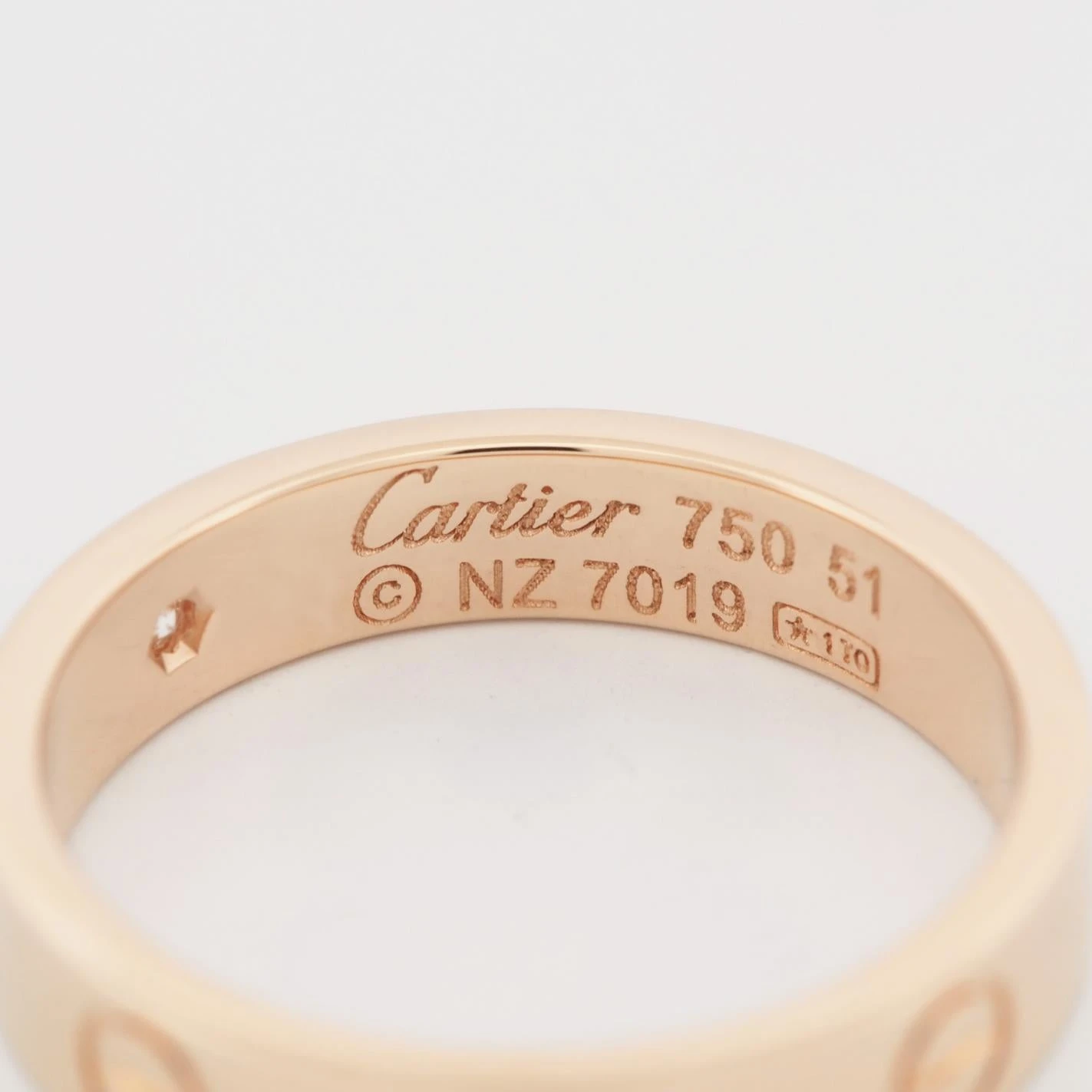 Cartier Love Wedding Band 1 Diamond Ring 51 PG 8 Cartier Love Wedding Band 1 Diamond Ring 51 PG – Image 6