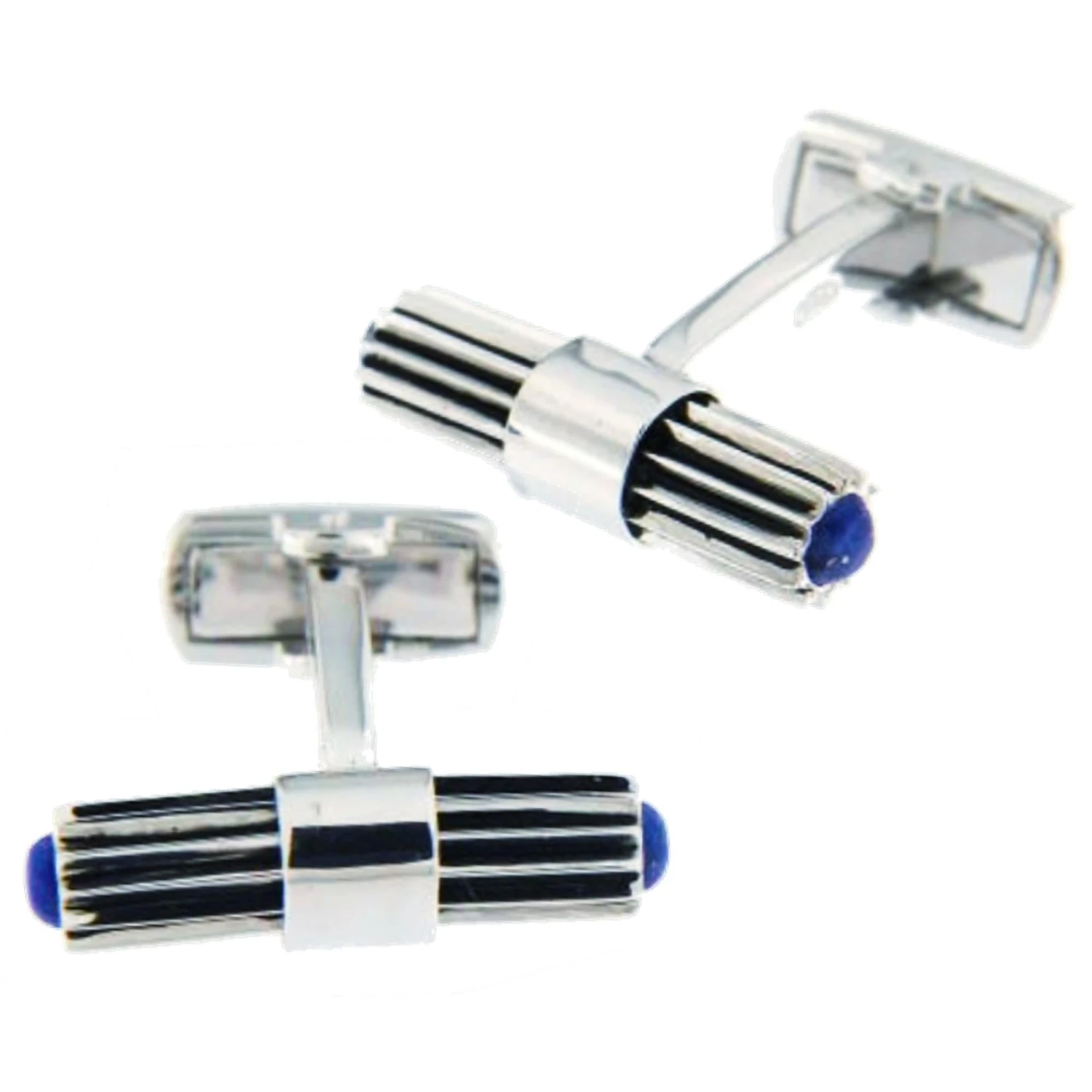 Alex Jona Lapis Lazuli Sterling Silver Bar Cufflinks 5 Alex Jona Lapis Lazuli Sterling Silver Bar Cufflinks – Image 3