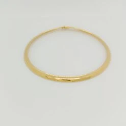 Unknown Round Diamond And Onyx Snake Omega Chain Necklace In 14k Yellow Gold -Mode Bijouterie Magasin PSX 20230619 140214 master