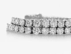 NO RESERVE! D-F 8.74 Carat Diamond Tennis Riviera, 14k White Gold Bracelet -Mode Bijouterie Magasin PXL 20211221 0802320444 master