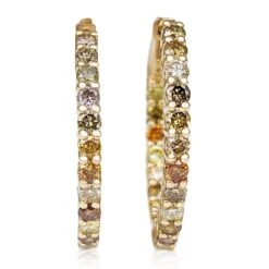 $1 NO RESERVE - 2.10cttw Fancy Diamonds, 14 Karat Yellow Gold Earrings -Mode Bijouterie Magasin PXL 20230220 105145221 master