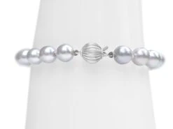 No Reserve, Metalic Grey Akoya Pearl, 14 Karat White Gold Bracelet -Mode Bijouterie Magasin PXL 20230521 130141708 master