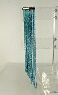 Unknown Seed Turquoise, Raw Diamond And Pearl Necklace -Mode Bijouterie Magasin PXL 20230602 205019201 master