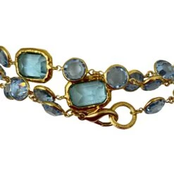 Unknown Swarovski Crystal Aqua Chicklet Sautoir -Mode Bijouterie Magasin PhotoRoom 001 20230529 191614 master