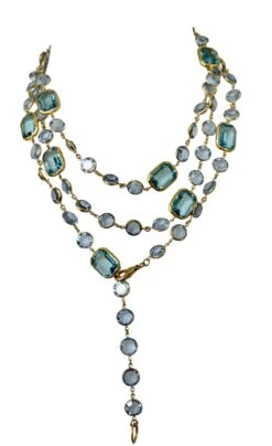 Unknown Swarovski Crystal Aqua Chicklet Sautoir -Mode Bijouterie Magasin PhotoRoom 001 20230529 193949 master