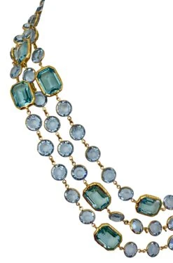 Unknown Swarovski Crystal Aqua Chicklet Sautoir -Mode Bijouterie Magasin PhotoRoom 002 20230529 191614 master