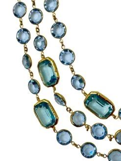 Unknown Swarovski Crystal Aqua Chicklet Sautoir -Mode Bijouterie Magasin PhotoRoom 003 20230529 191614 master