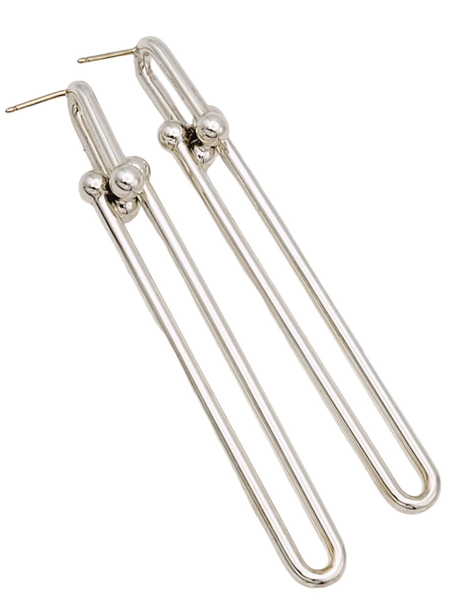 Tiffany & Co. Hardwear Double Long Link Dangle Earrings In Sterling Silver 11 Tiffany & Co. Hardwear Double Long Link Dangle Earrings In Sterling Silver – Image 9