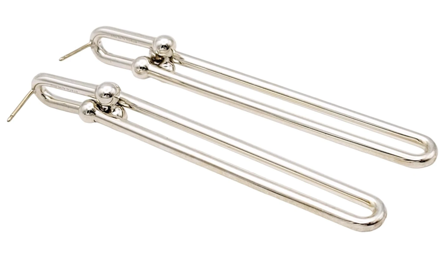 Tiffany & Co. Hardwear Double Long Link Dangle Earrings In Sterling Silver 7 Tiffany & Co. Hardwear Double Long Link Dangle Earrings In Sterling Silver – Image 5