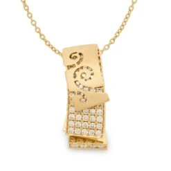 Champagne Diamonds 18 Karat Yellow Gold Pret-a-Porter Pendant Suite -Mode Bijouterie Magasin Pret a Porter P0003 1 1 B 2 master