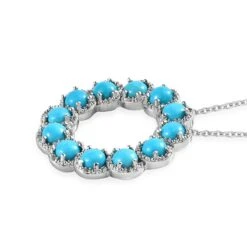 Turquoise Necklace In Silver 925. Bohemian Statement Turquoise Necklace In Solid -Mode Bijouterie Magasin QP01499SS 1 master