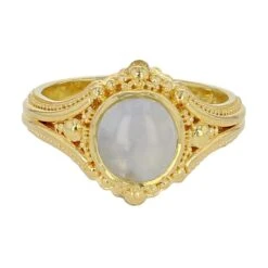 Kent Raible 18 Karat Gold Pale Blue Star Sapphire Solitaire Ring 13 Kent Raible 18 Karat Gold Pale Blue Star Sapphire Solitaire Ring -Mode Bijouterie Magasin R0697 02 master