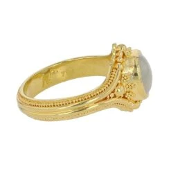 Kent Raible 18 Karat Gold Pale Blue Star Sapphire Solitaire Ring 16 Kent Raible 18 Karat Gold Pale Blue Star Sapphire Solitaire Ring -Mode Bijouterie Magasin R0697 05 master