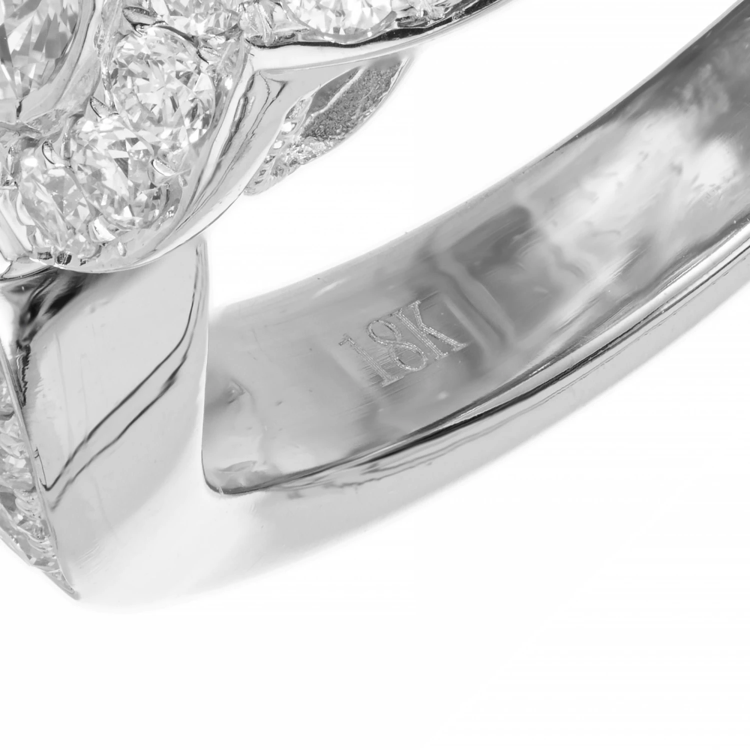 Unknown GIA Certified 2.91 Carat Round Sapphire Diamond Swirl Halo Gold Engagement Ring 9 Unknown GIA Certified 2.91 Carat Round Sapphire Diamond Swirl Halo Gold Engagement Ring – Image 7