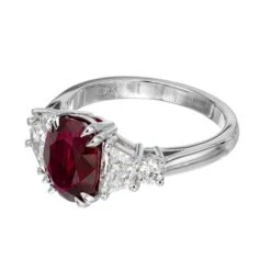 Peter Suchy Certified GIA 2.96 Carat Oval Ruby Diamond Platinum Engagement Ring 11 Peter Suchy Certified GIA 2.96 Carat Oval Ruby Diamond Platinum Engagement Ring -Mode Bijouterie Magasin R6 382 3 5523 Ruby Dia Ring c master