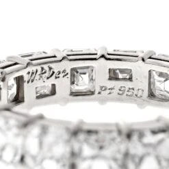 Unknown Handmade Platinum 7.82cttw Diamond Asscher Cut Eternity Band 9 Unknown Handmade Platinum 7.82cttw Diamond Asscher Cut Eternity Band -Mode Bijouterie Magasin RR8912 C master