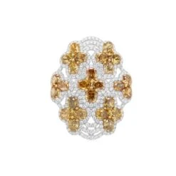 Igi Certified Fancy Color Diamond 18k Gold Cocktail Ring -Mode Bijouterie Magasin R 1049 HR 1 master