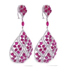 Ruchi New York Ruby And Diamond Earrings -Mode Bijouterie Magasin Right Side master 1