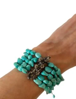 Dragon Bracelet Sterling Silver Gray Diamonds Turquoise Design -Mode Bijouterie Magasin Rossella Ugolini Dragon Diamonds Sterling silver turquoise beads bracelet master