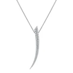 Sabre Fine Large Necklace - 18 Carat White Gold And 2.64 Carat Diamond 7 Sabre Fine Large Necklace - 18 Carat White Gold And 2.64 Carat Diamond -Mode Bijouterie Magasin SA002 WGWHNOS 2 master