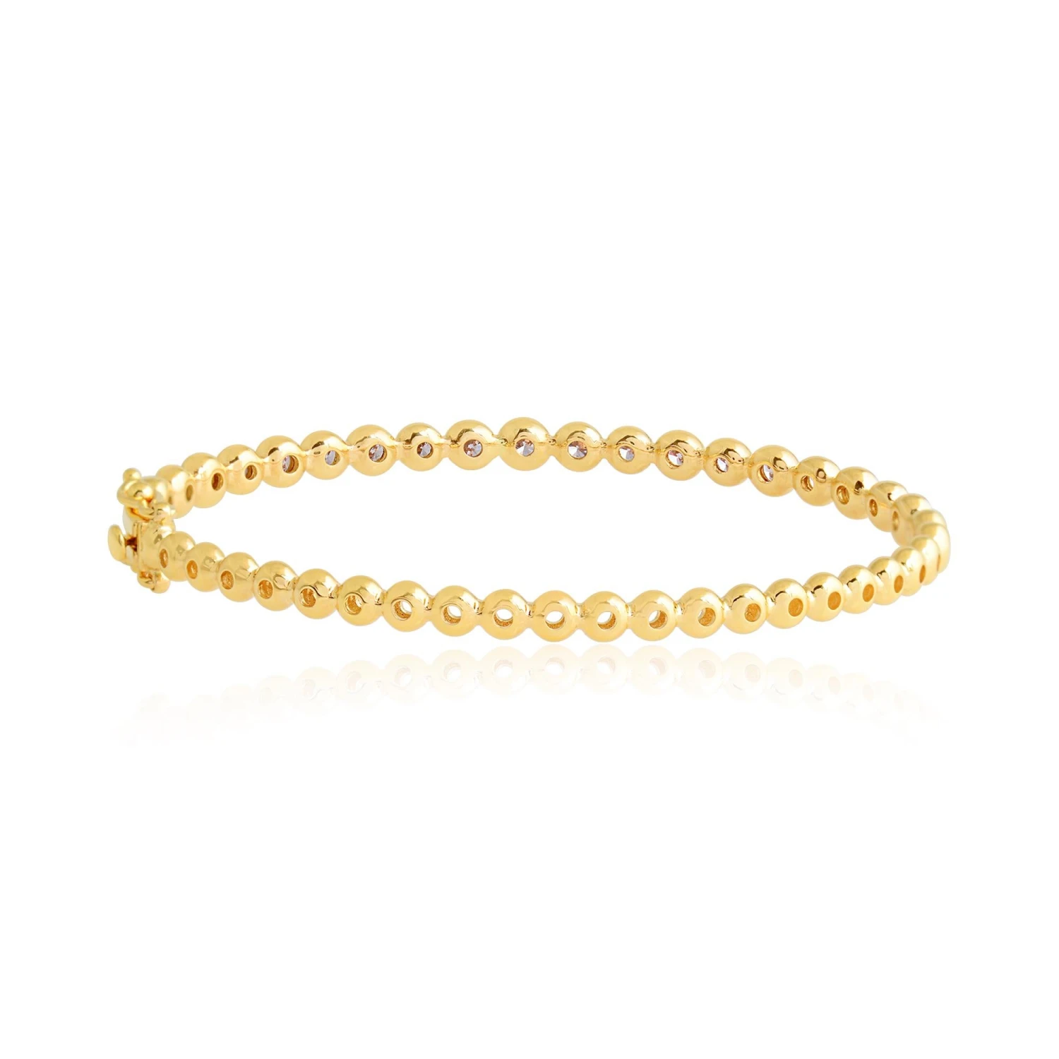 2.50 Carat Single Line Natural Diamond Bracelet Solid 14k Yellow Gold Jewelry 6 2.50 Carat Single Line Natural Diamond Bracelet Solid 14k Yellow Gold Jewelry – Image 4