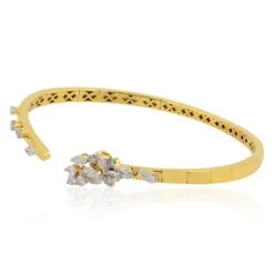 1.30 Carat Diamond Open Adjustable Bangle Bracelet 18 Karat Yellow Gold Jewelry 9 1.30 Carat Diamond Open Adjustable Bangle Bracelet 18 Karat Yellow Gold Jewelry -Mode Bijouterie Magasin SEB 6136 2 master