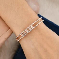 2.30 Carat SI Clarity HI Color Diamond Wedding Bangle Bracelet 14k Rose Gold 12 2.30 Carat SI Clarity HI Color Diamond Wedding Bangle Bracelet 14k Rose Gold -Mode Bijouterie Magasin SEB 6324 5 master
