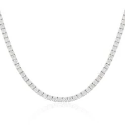 26.10 Carat Diamond Tennis Chain Necklace 18 Karat White Gold Handmade Jewelry -Mode Bijouterie Magasin SECH 7195 2 master