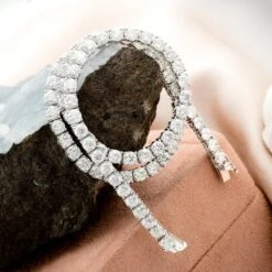 26.10 Carat Diamond Tennis Chain Necklace 18 Karat White Gold Handmade Jewelry -Mode Bijouterie Magasin SECH 7195 3 master