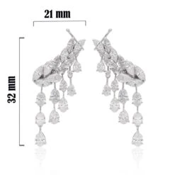 6.72 Carat Oval Pear & Marquise Diamond Ear Cuff Earrings 18 Karat White Gold 11 6.72 Carat Oval Pear & Marquise Diamond Ear Cuff Earrings 18 Karat White Gold -Mode Bijouterie Magasin SEE 14147B 11 master