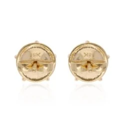 1/2 Carat SI Clarity HI Color Diamond Flower Stud Earrings 18 Karat Yellow Gold -Mode Bijouterie Magasin SEE 14398 21 master