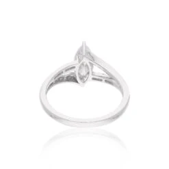 Natural 0.94 Carat Marquise & Round Diamond Wedding Ring 18 Karat White Gold 11 Natural 0.94 Carat Marquise & Round Diamond Wedding Ring 18 Karat White Gold -Mode Bijouterie Magasin SER 23506 3 master