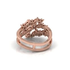 0.85ct, Marquise Pear Baguette Diamond Spiral Ring Solid 14k Rose Gold Jewelry 10 0.85ct, Marquise Pear Baguette Diamond Spiral Ring Solid 14k Rose Gold Jewelry -Mode Bijouterie Magasin SER 2952E R 4 7694 master