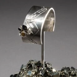 Studio Greytak 'Ammolite Cuff On Pyrite' Fire Opal, Tourmaline, Citrine & Jasper -Mode Bijouterie Magasin SG 1536px ammolite pyrite cuff 9092 master