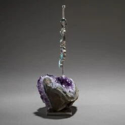 Studio Greytak 'Larimar Earrings On Amethyst' With Opal And Apitite -Mode Bijouterie Magasin SG larimar amethyst earrings 9949 master