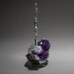 Studio Greytak 'Larimar Earrings On Amethyst' With Opal And Apitite -Mode Bijouterie Magasin SG larimar amethyst earrings 9955 master