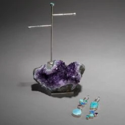 Studio Greytak 'Larimar Earrings On Amethyst' With Opal And Apitite -Mode Bijouterie Magasin SG larimar amethyst earrings 9999 master