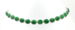Vintage Apple Green Color Jadeite Jade Diamond Necklace In 18 Karat White Gold 14 Vintage Apple Green Color Jadeite Jade Diamond Necklace In 18 Karat White Gold -Mode Bijouterie Magasin SN 02011 37 8 master