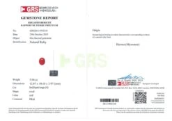 Vintage 5.04 Carat Burmese Ruby Diamond Ring GRS Certified 18 Karat White Gold -Mode Bijouterie Magasin SR 04503 29 01 master