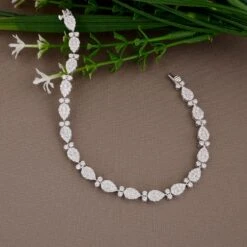 2.90 Carat CVD Diamond Charm Bracelet 10 Karat White Gold Handmade Fine Jewelry -Mode Bijouterie Magasin STBR 4123A 4 master