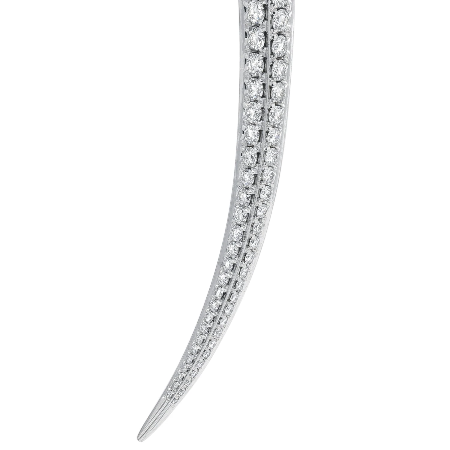 Sabre Fine Large Necklace - 18 Carat White Gold And 2.64 Carat Diamond 5 Sabre Fine Large Necklace - 18 Carat White Gold And 2.64 Carat Diamond – Image 3