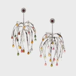 47 Carat Total Weight Tourmaline Garnet Diamond White Gold Chandelier Earrings -Mode Bijouterie Magasin Screenshot 2023 06 08 at 2 47 22 PM master