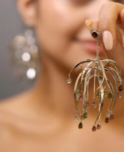 47 Carat Total Weight Tourmaline Garnet Diamond White Gold Chandelier Earrings -Mode Bijouterie Magasin Screenshot 2023 06 08 at 2 48 30 PM master