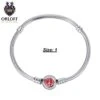 Orloff Of Denmark, 925 Sterling Silver Bracelet, Peace Symbol, Red Enamel