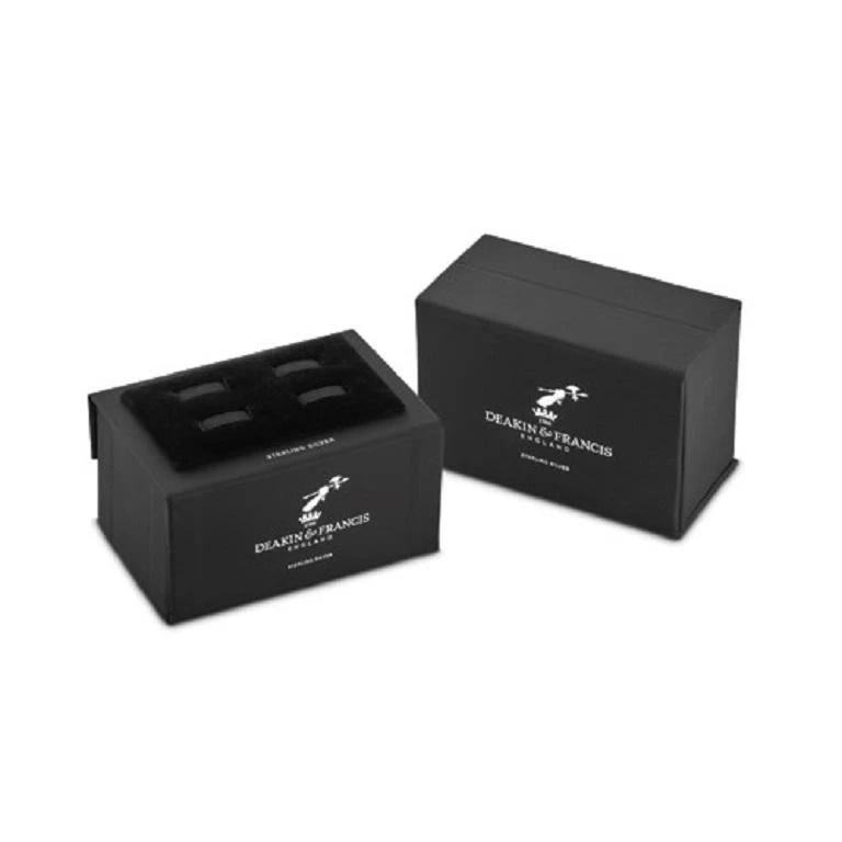 Deakin & Francis Sterling Silver Black Saber-Tooth Tiger Cufflinks 6 Deakin & Francis Sterling Silver Black Saber-Tooth Tiger Cufflinks – Image 4