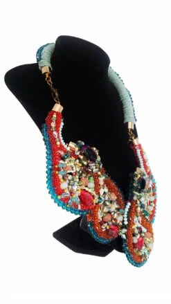 Swarovski Crystal Multi-Beaded Embellished Paisley Necklace -Mode Bijouterie Magasin Swarovski CrystalMultibeaded Embellished Paisely Necklace master
