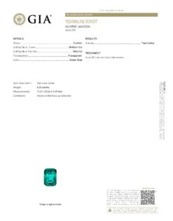 GIA 18k 6.26 Carat Indicolite Tourmaline Antique Art Deco Style Engagement Ring 21 GIA 18k 6.26 Carat Indicolite Tourmaline Antique Art Deco Style Engagement Ring -Mode Bijouterie Magasin T6 26 5446133064 master