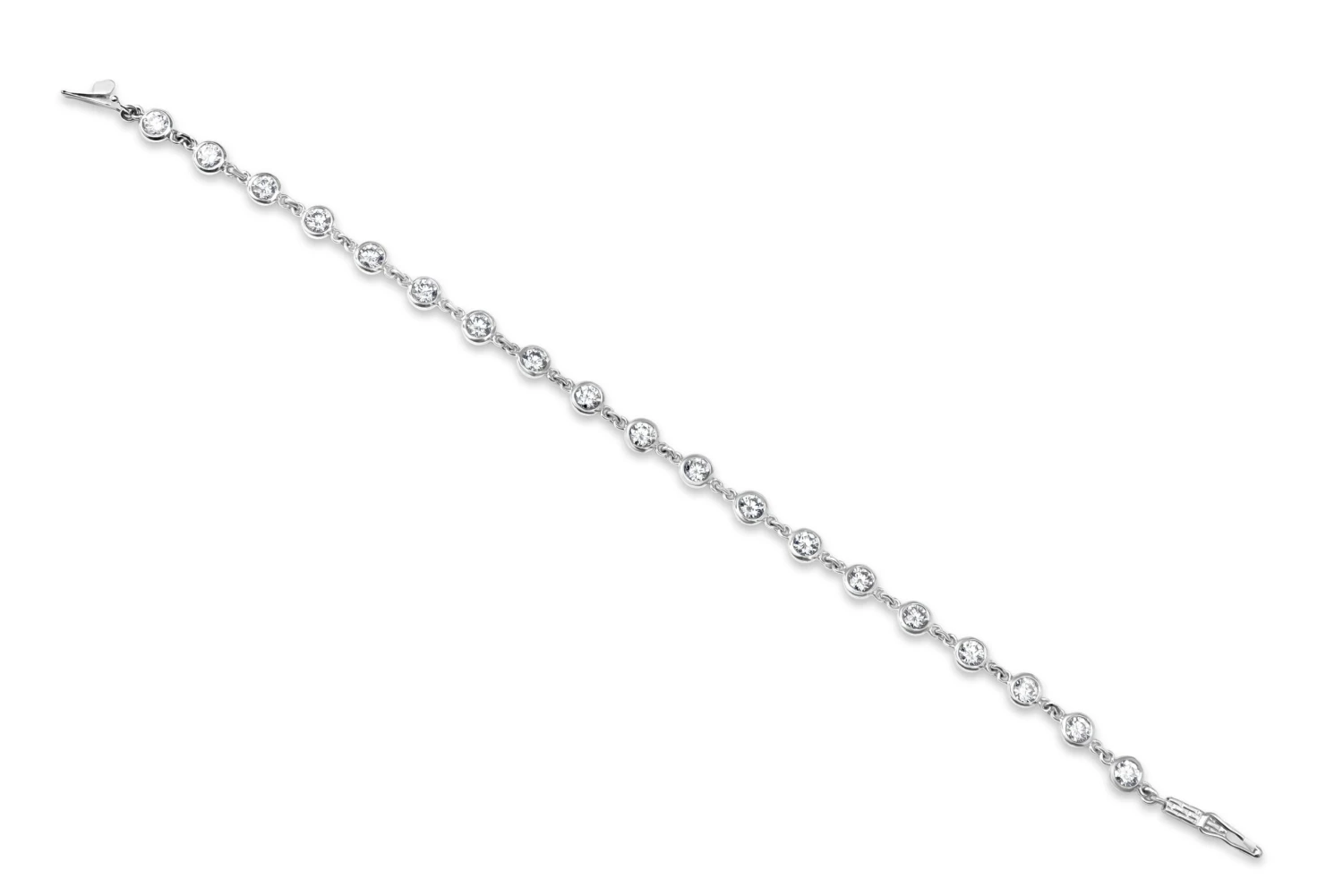 Roman Malakov 2.87 Carat Diamonds By The Yard Bracelet In Platinum 4 Roman Malakov 2.87 Carat Diamonds By The Yard Bracelet In Platinum – Image 2