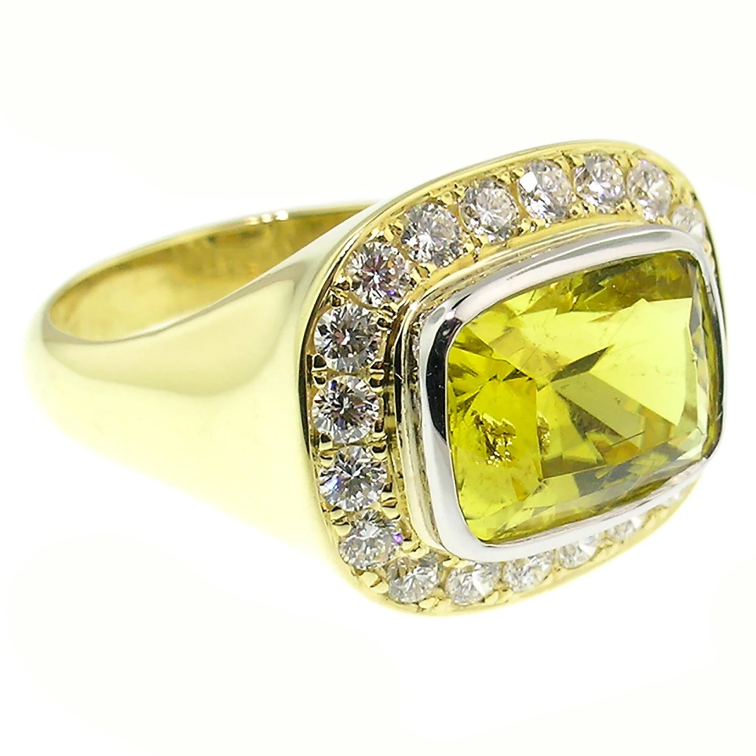 Cynthia Scott 4.57 Carat Canary Yellow Tourmaline Aphrodite Ring, GIA Report 4 Cynthia Scott 4.57 Carat Canary Yellow Tourmaline Aphrodite Ring, GIA Report – Image 2
